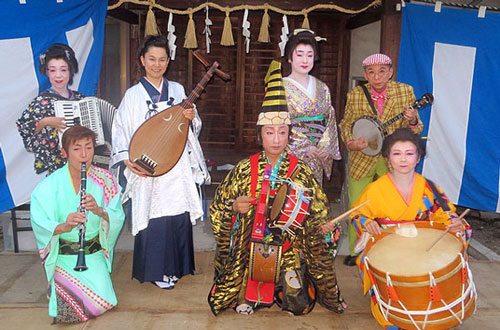 筑前琵琶奏者、川村旭芳大須大道町人祭